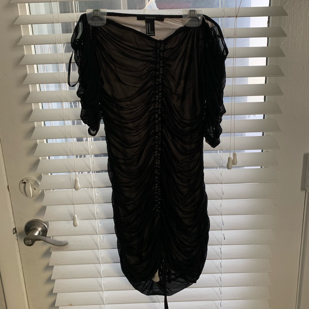 Off the shoulder ruched dress